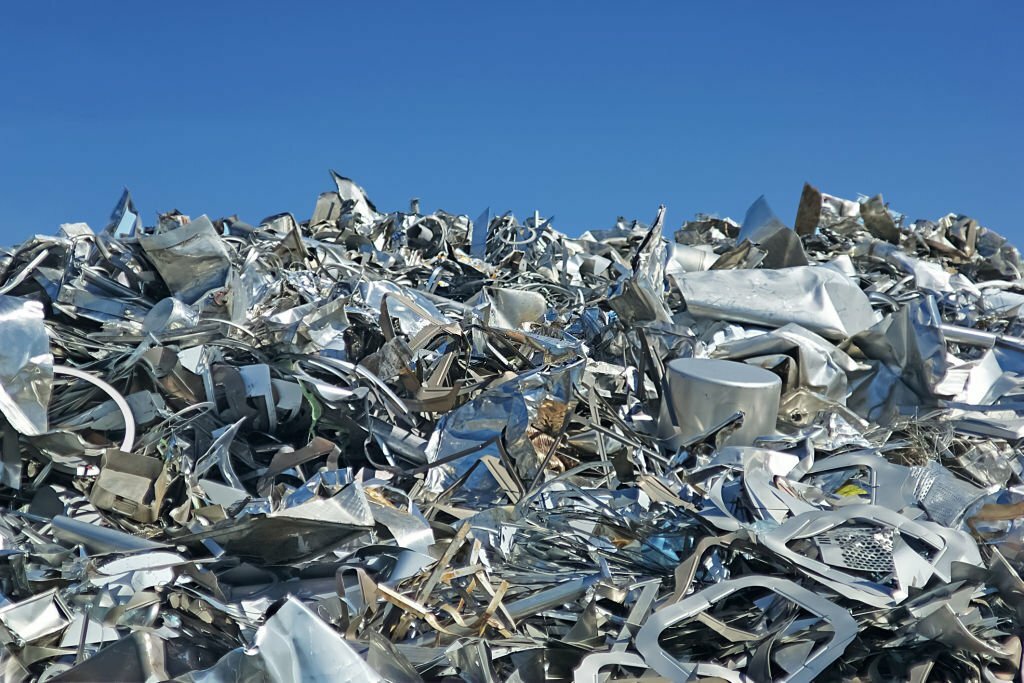 Metal scrap collection and resale yard in Hyderabad