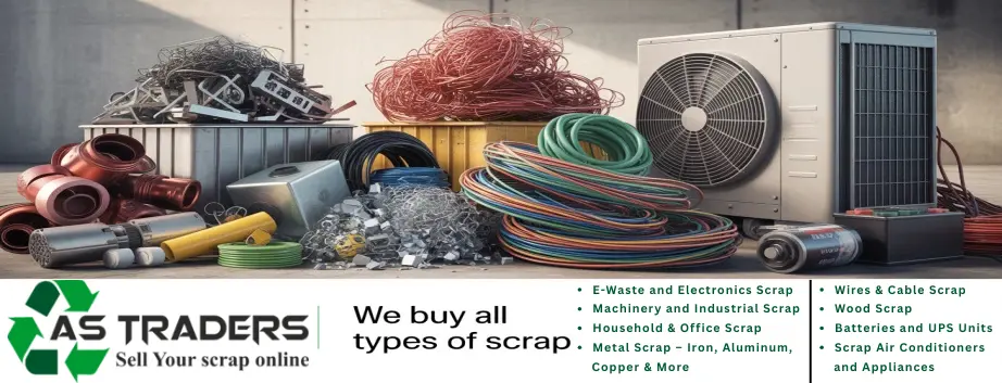 All Types of Scrap We Buy – E-Waste, Metal, Machinery, Wires, Batteries AS Traders Hyderabad