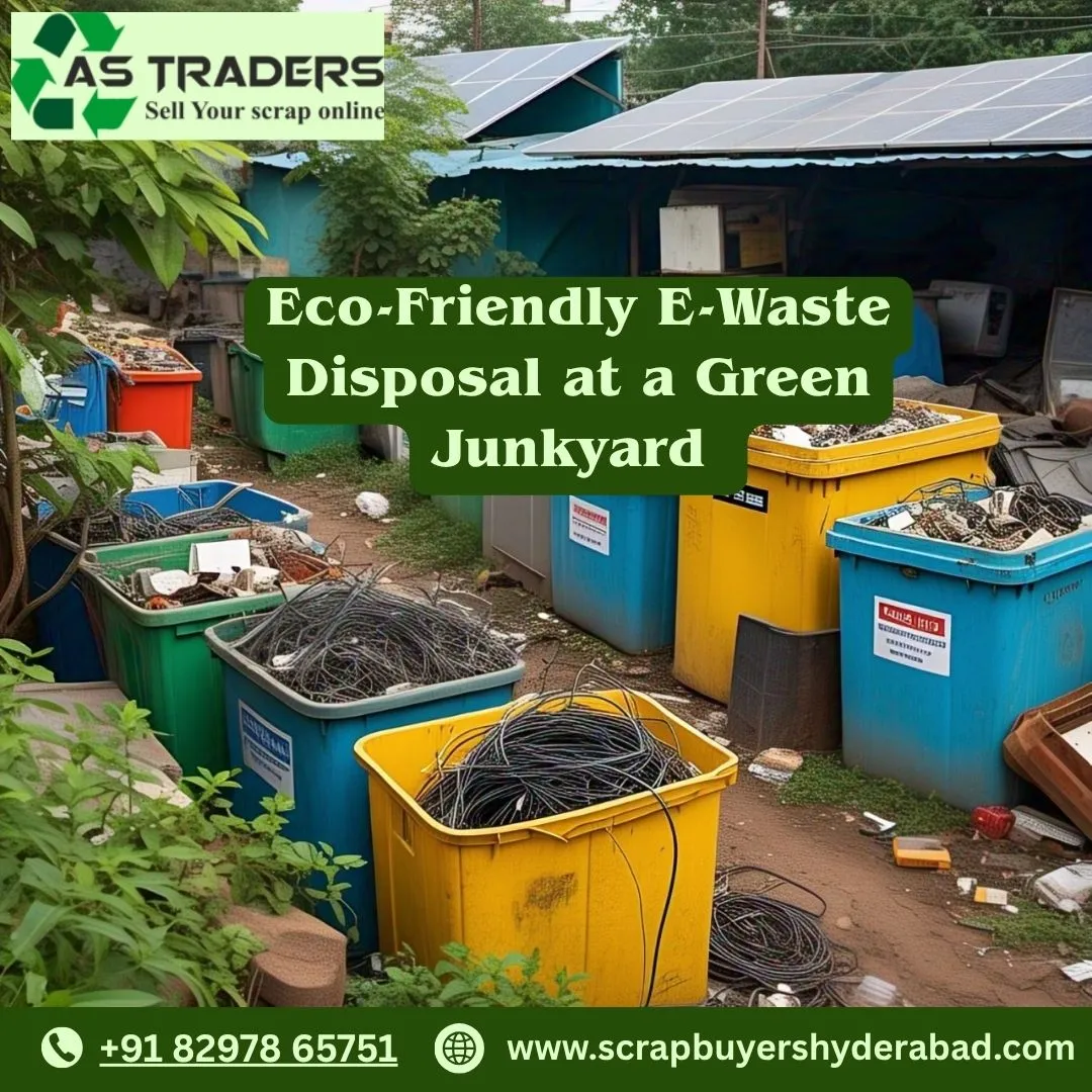 Eco-Friendly E-Waste Disposal With A S Traders at a Green Junkyard