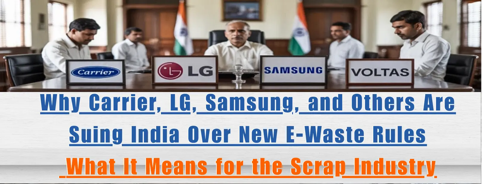 Why Carrier, LG, Samsung, and Others Are Suing India Over New E-Waste Rules – What It Means for the Scrap Industry